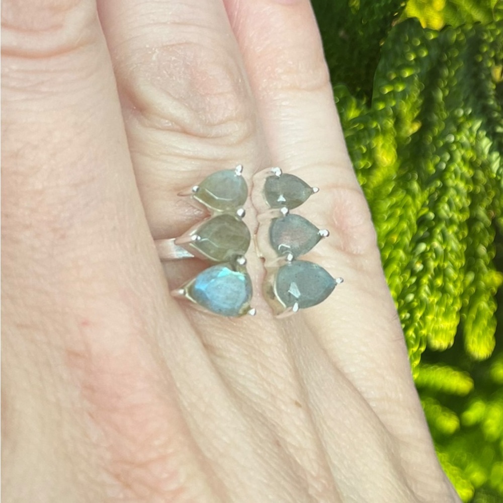 Labradorite Adjustable Silver Ring - Picture 6 of 7